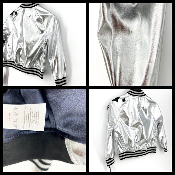 NOWADAYS x SKAI JACKSON Silver Bomber Jacket NWT - Picture 16 of 16